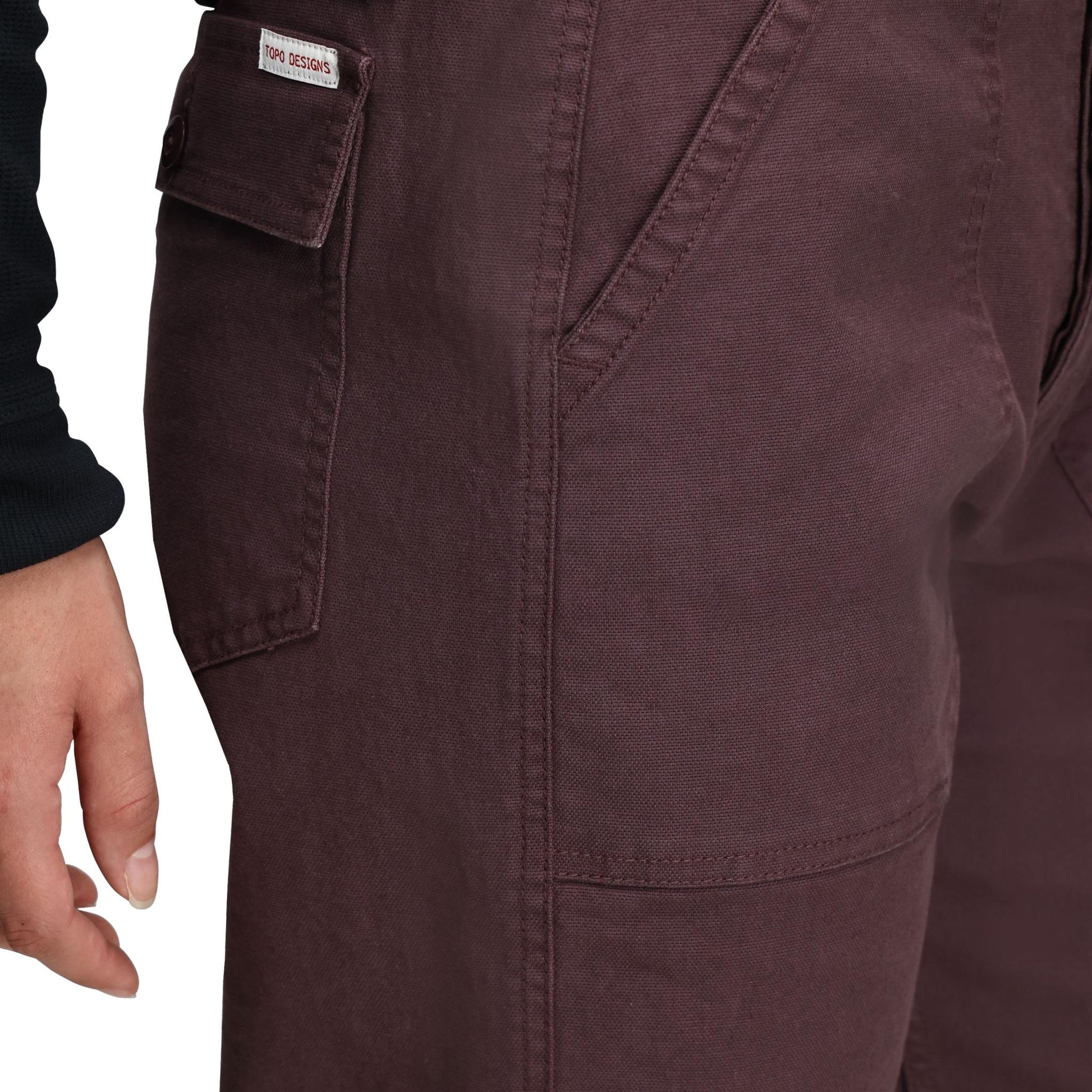 General Detail shot of Topo Designs Field Pant - Women's in "Huckleberry"