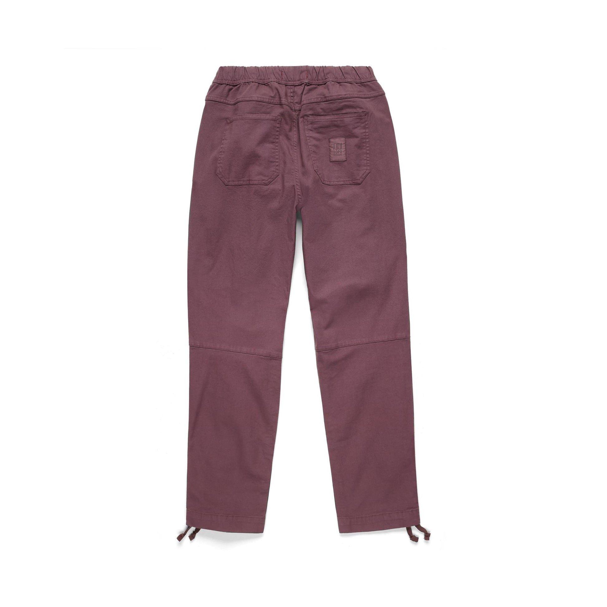 Back View of Topo Designs Dirt Pants Classic - Women's in "Huckleberry"