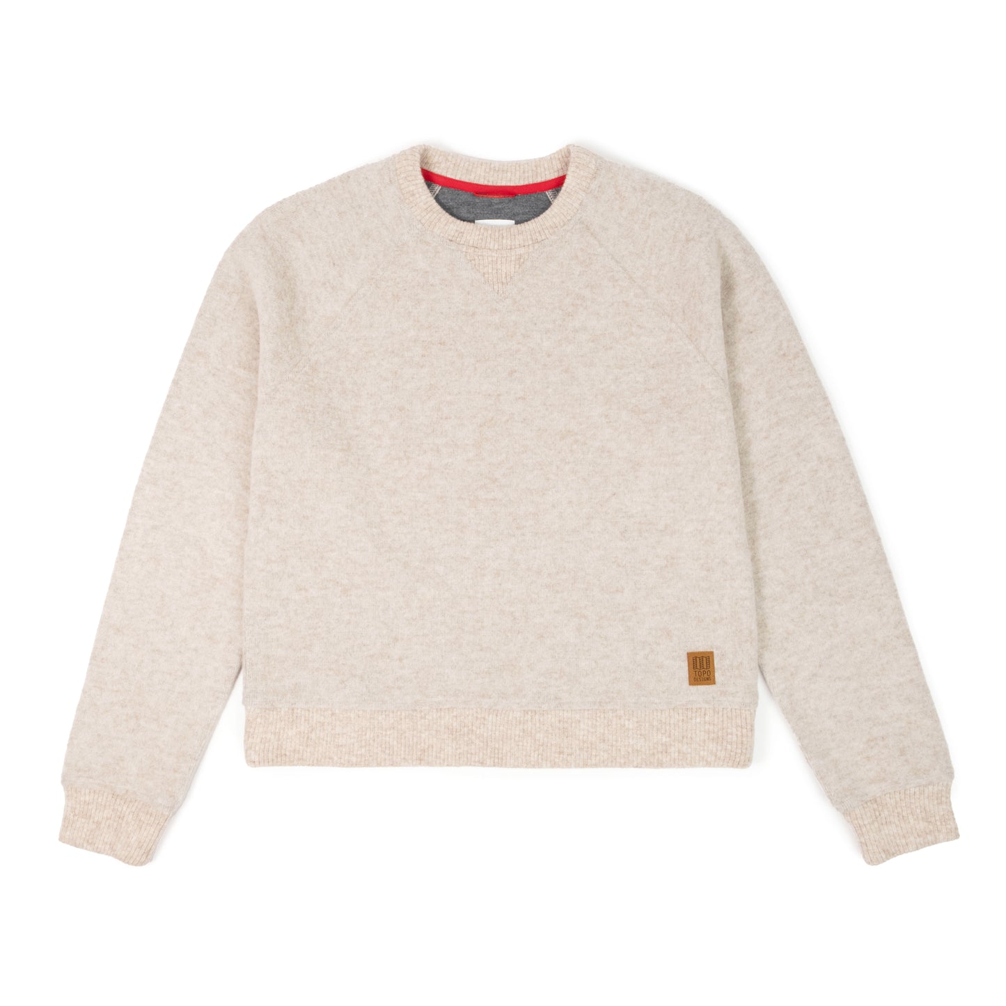 Front View of Topo Designs Global Wool Sweater - Women's in "Oatmeal"