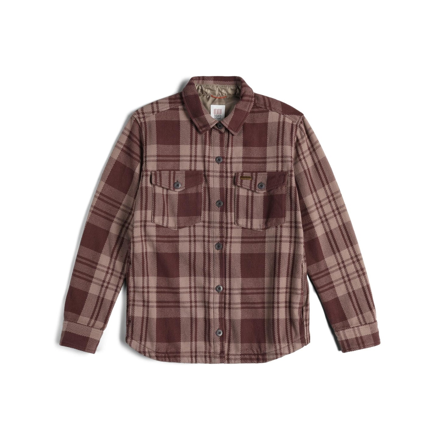 Front View of Topo Designs Onlooker Twill Shirt Jacket - Women's in "Huckleberry Multi"