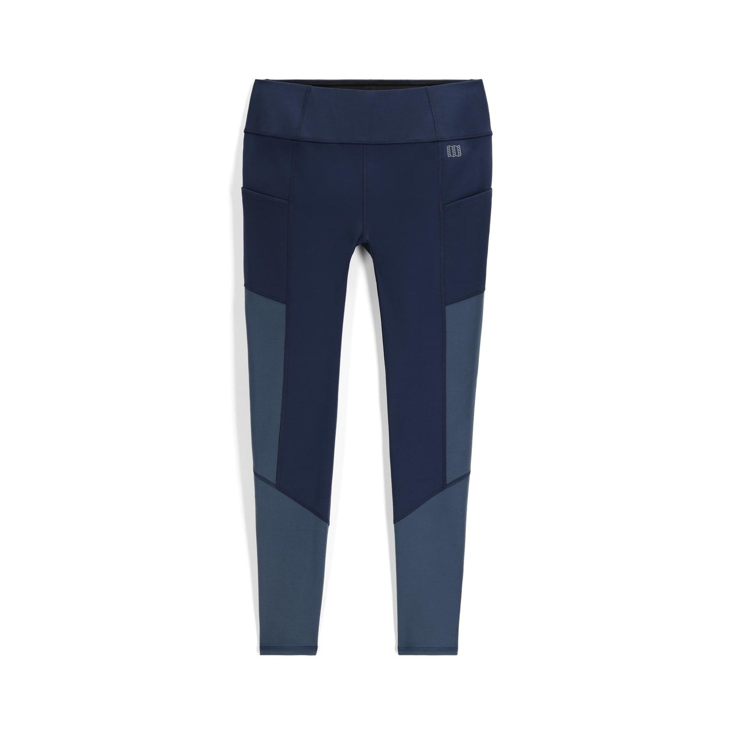 Front View of Topo Designs StayWarm Trail Legging - Women's in "Midnight / Stone Blue"