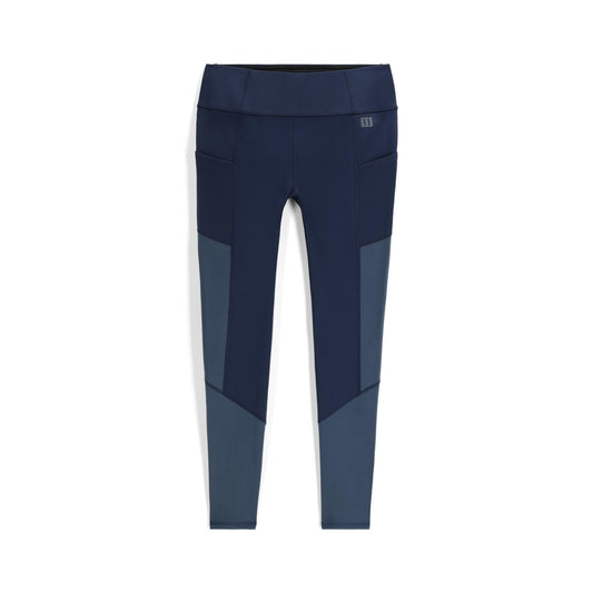 Front View of Topo Designs StayWarm Trail Legging - Women's in "Midnight / Stone Blue"