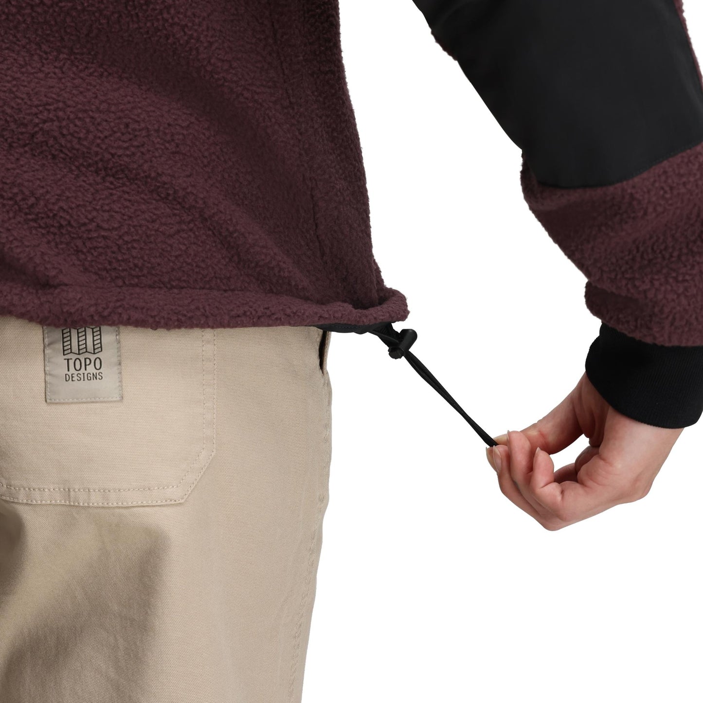 General Detail shot of Topo Designs Summit Rise Full Zip Jacket - Women's in "Huckleberry / Black"