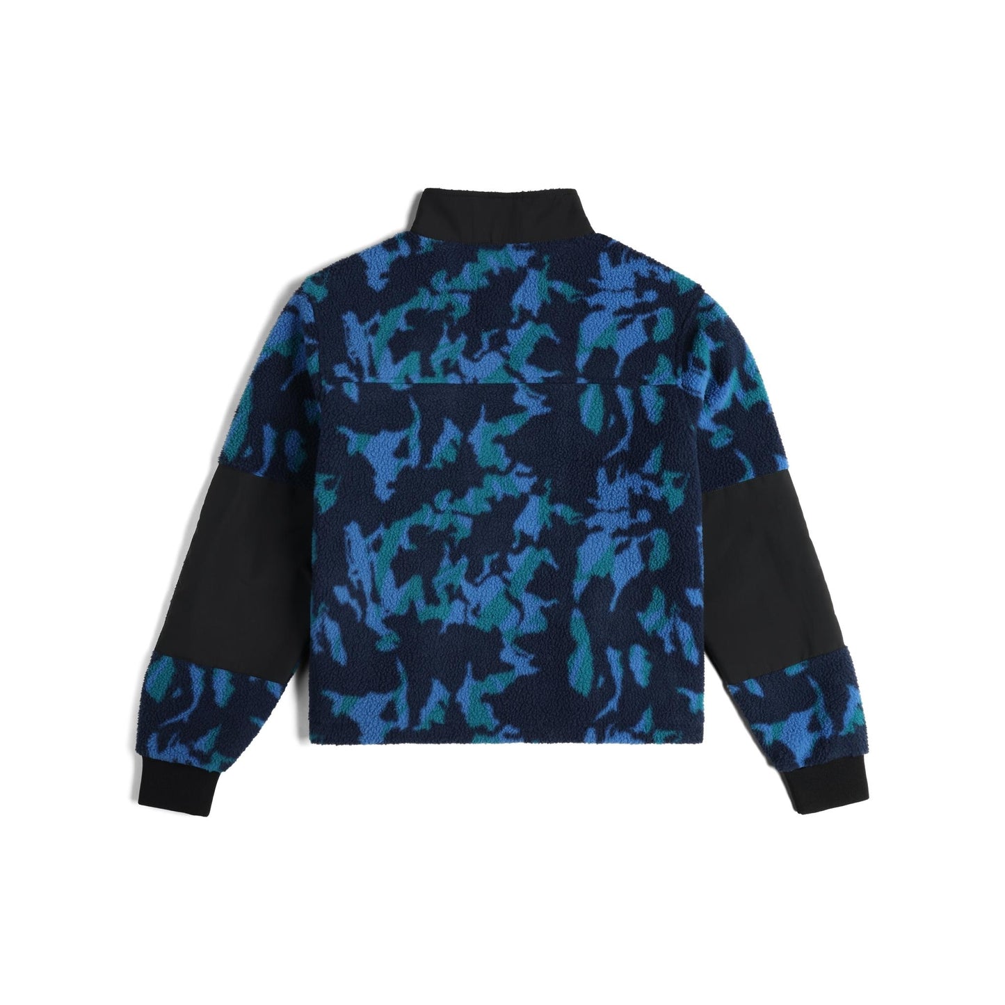 Back View of Topo Designs Summit Rise Full Zip Jacket - Women's in "Tectonic / Black"