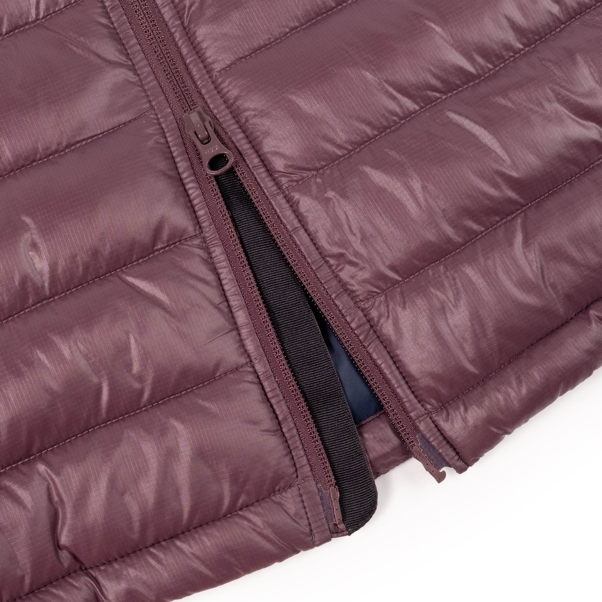 General Detail shot of Topo Designs Townie Puffer Jacket - Women's in "Huckleberry"