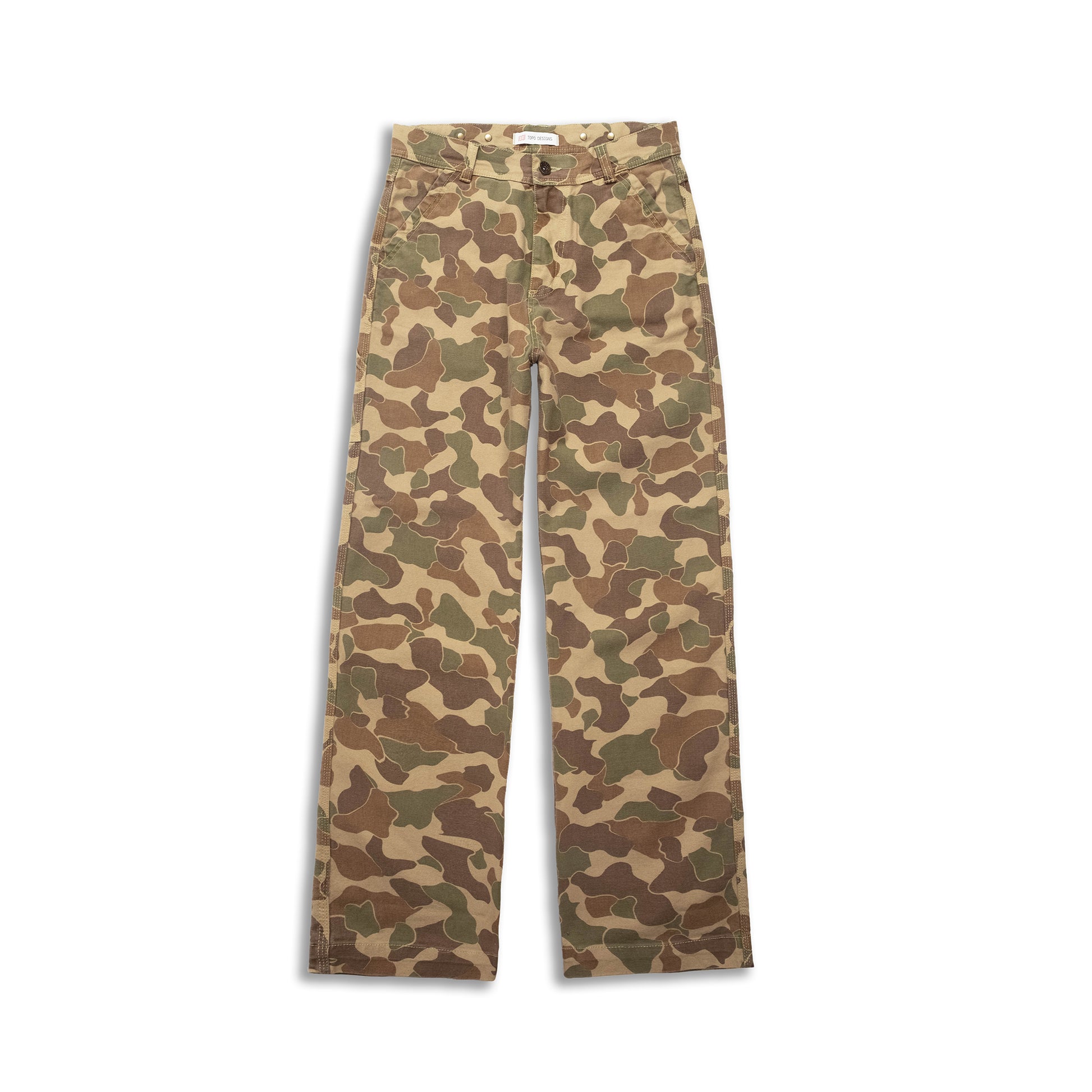 Front view of Topo Designs Utility Pants - Women's in "Duck Camo"