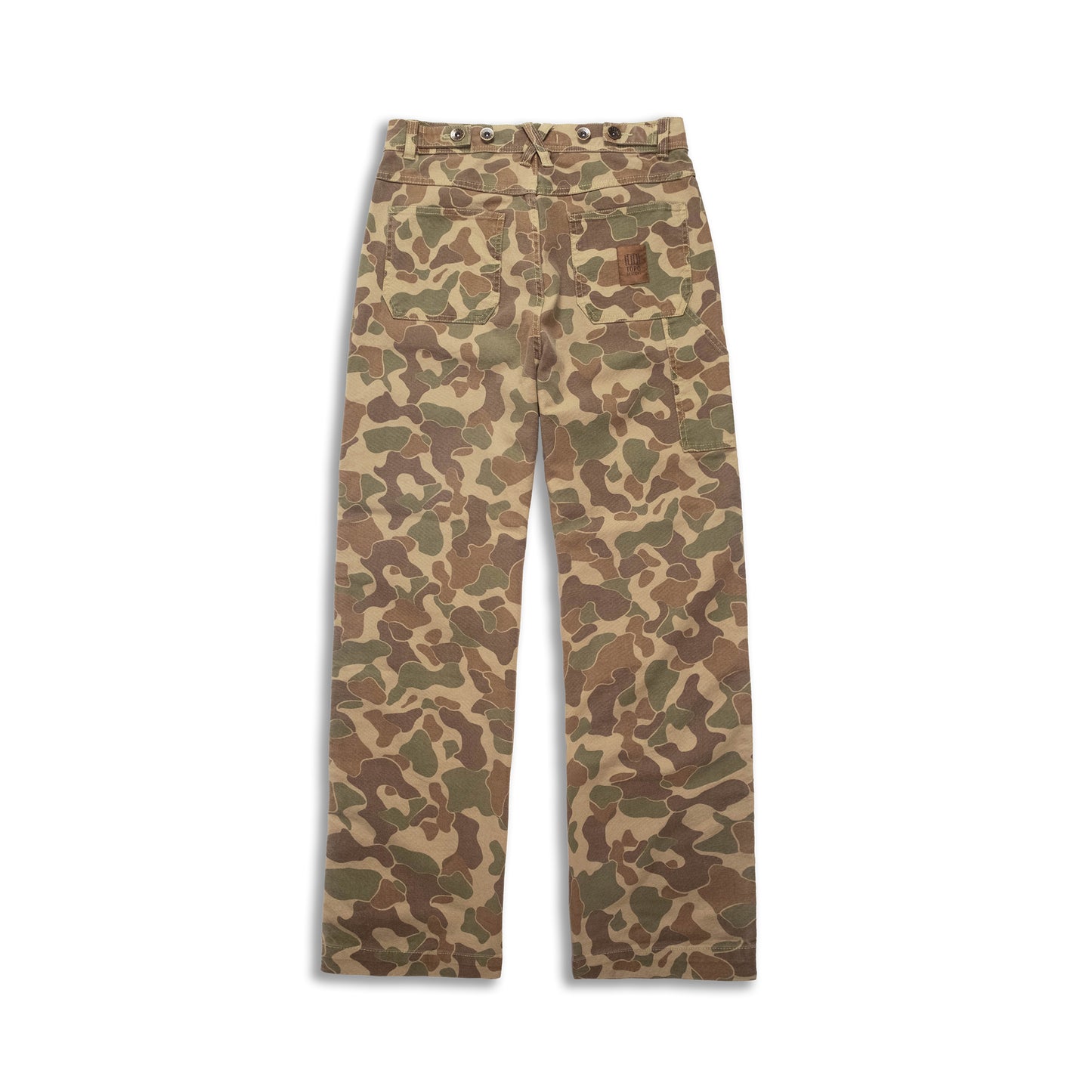 Back view of Topo Designs Utility Pants - Women's in "Duck Camo"