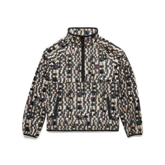 Front View of Topo Designs Vista 1/4 Zip Lightweight Fleece - Women's in "Downhill Geo"