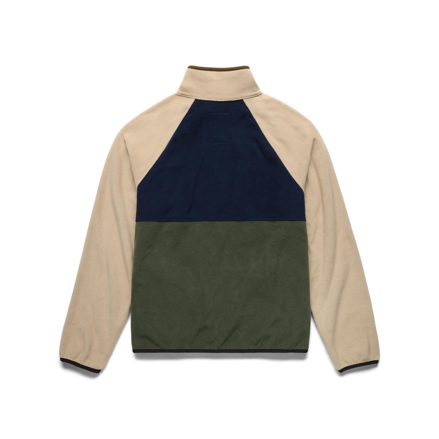 Back View of Topo Designs Vista 1/4 Zip Lightweight Fleece - Women's in "Midnight / Oatmeal"