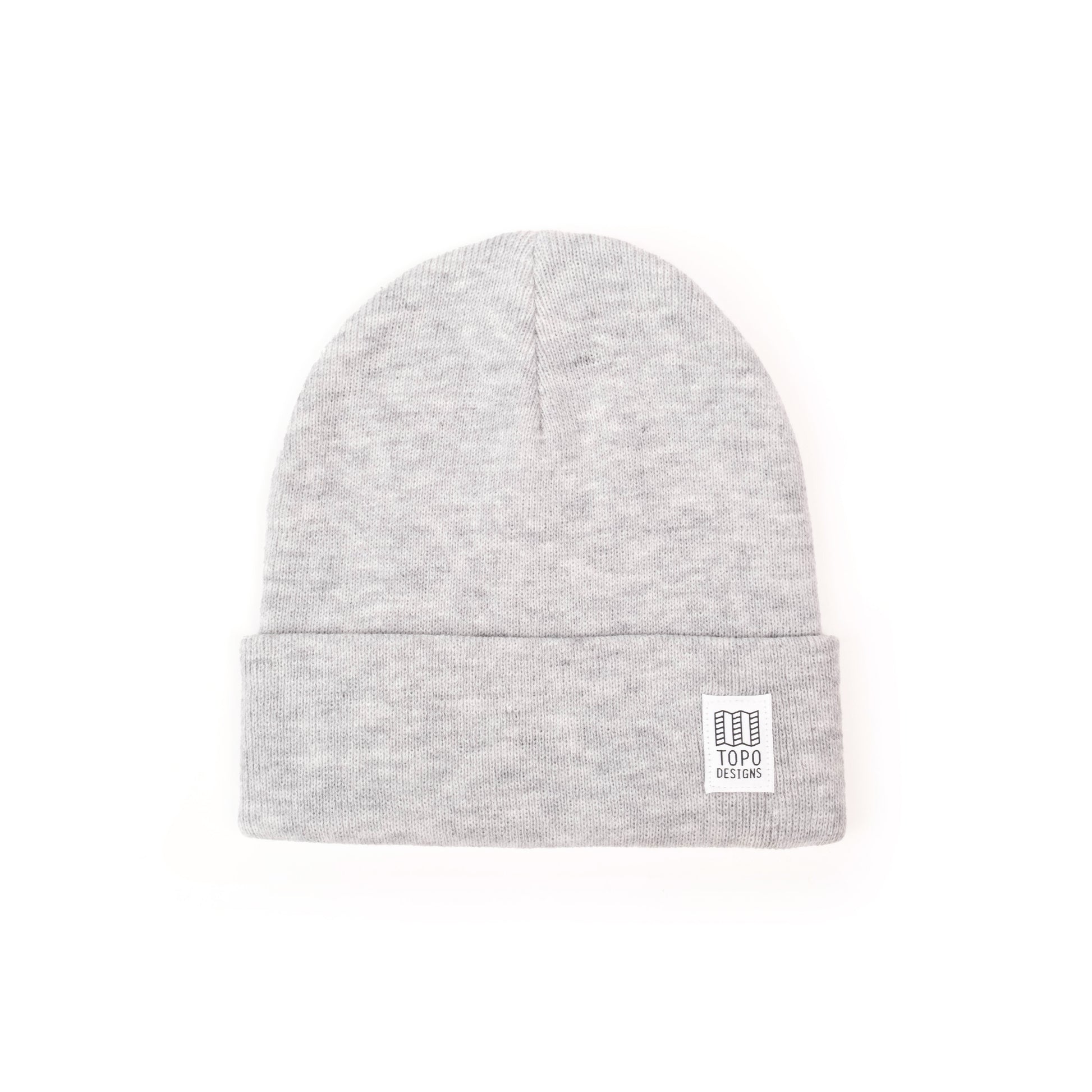 Front View of Topo Designs Work Cap in "Light Heather Gray"
