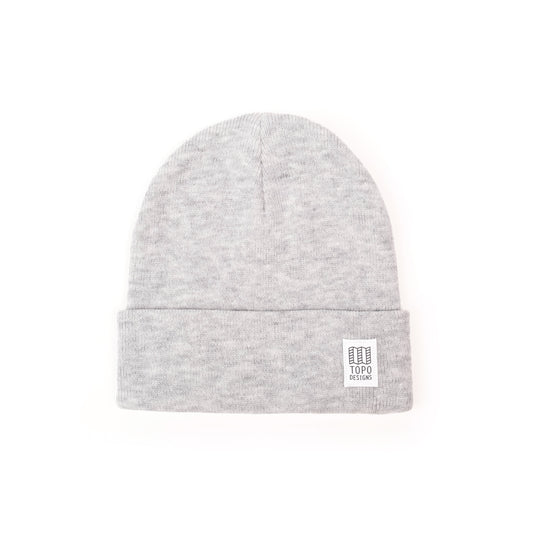 Front View of Topo Designs Work Cap in "Light Heather Gray"