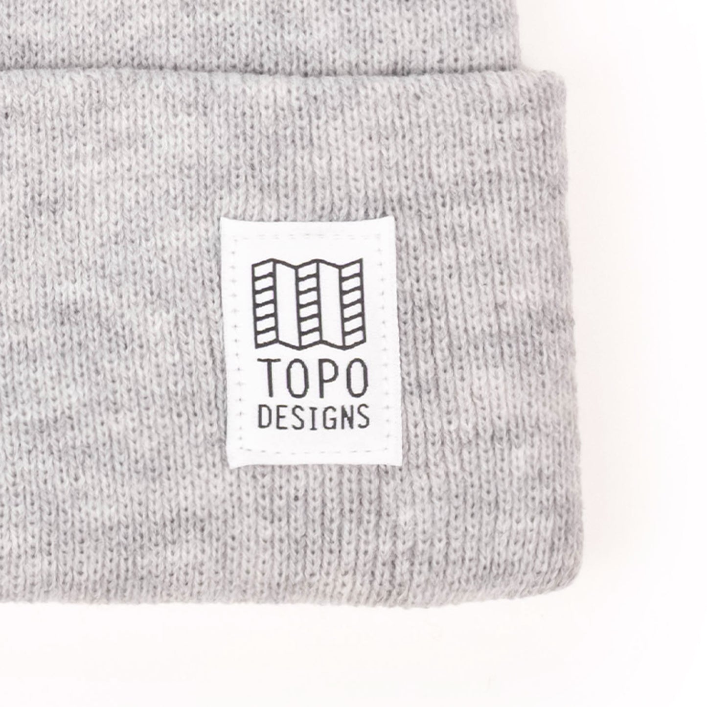 Detail shot of Topo Designs Work Cap in "Light Heather Gray"