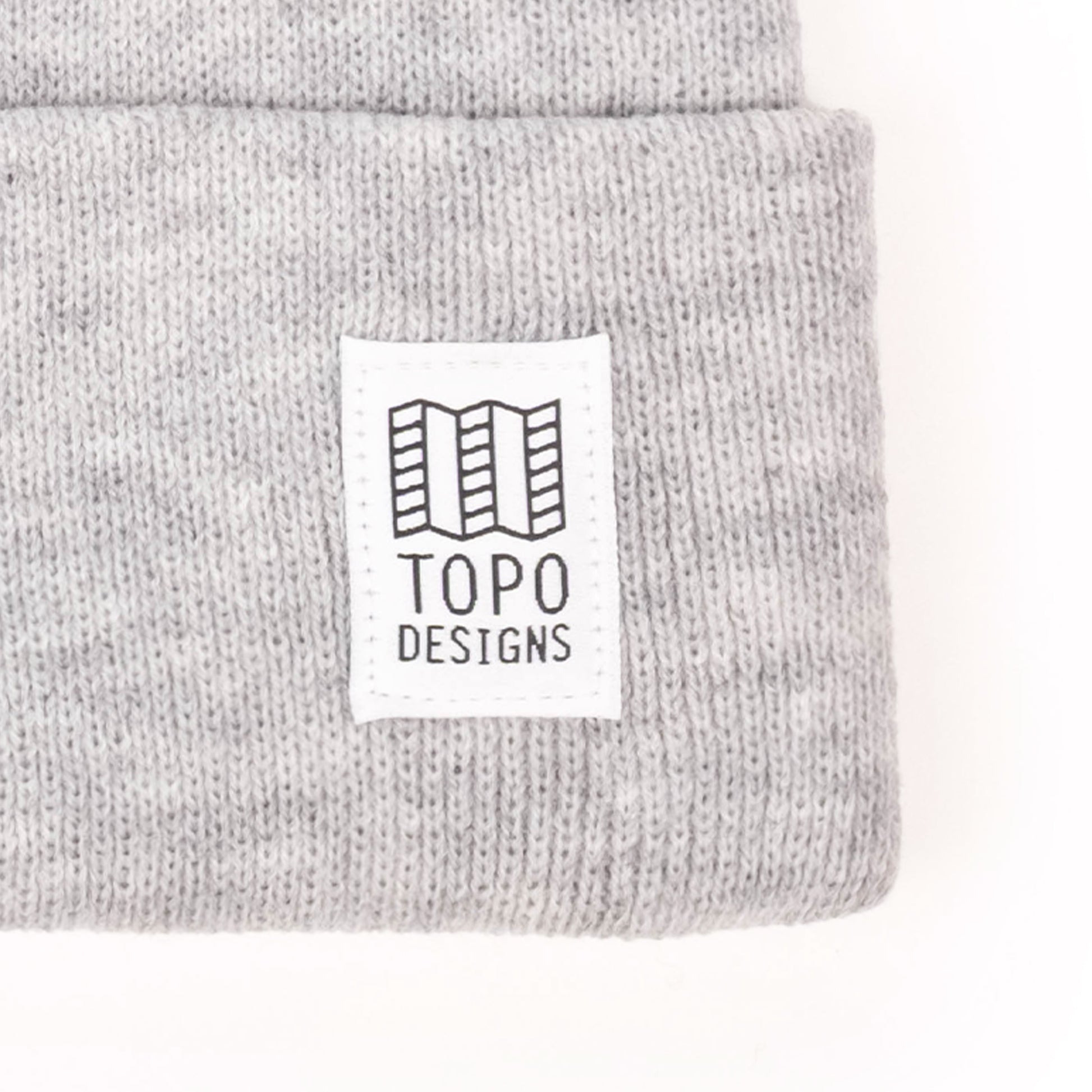 Detail shot of Topo Designs Work Cap in "Light Heather Gray"