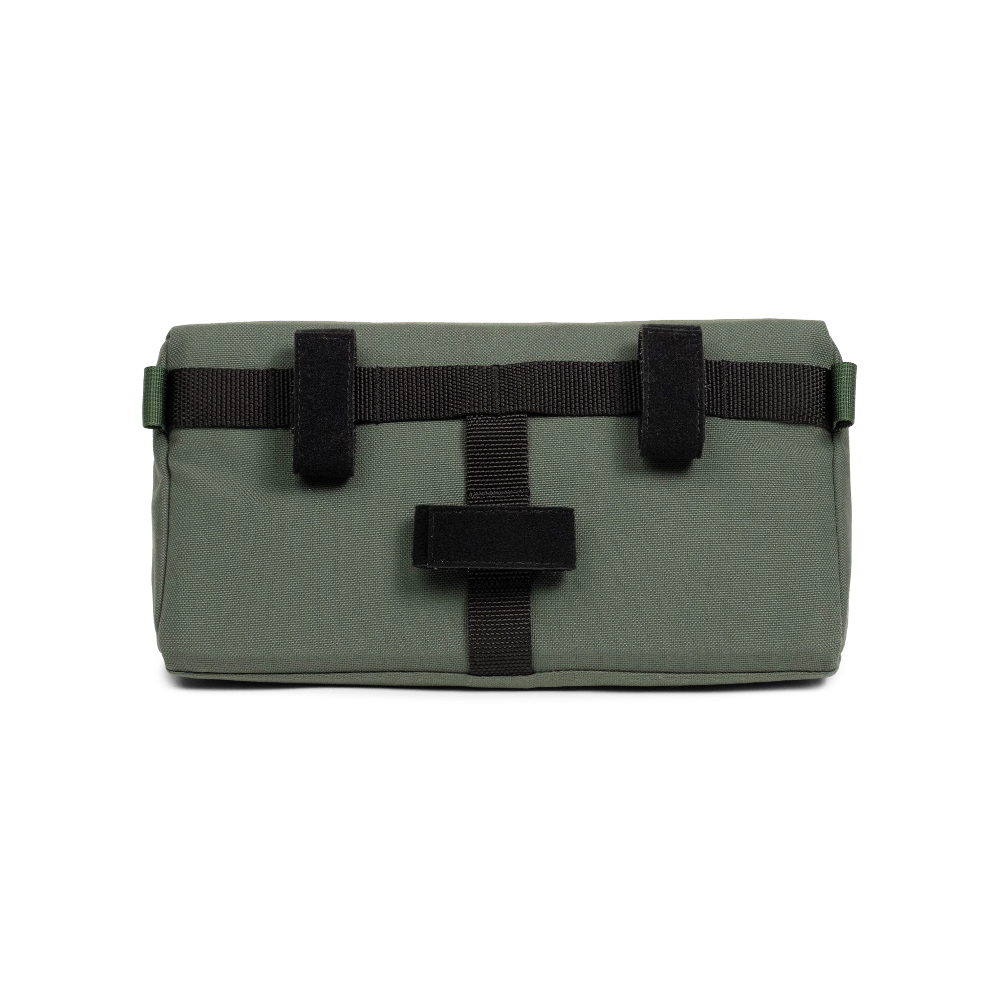 Back view of Topo Designs Bike Bag in "Very Peri / Forest"
