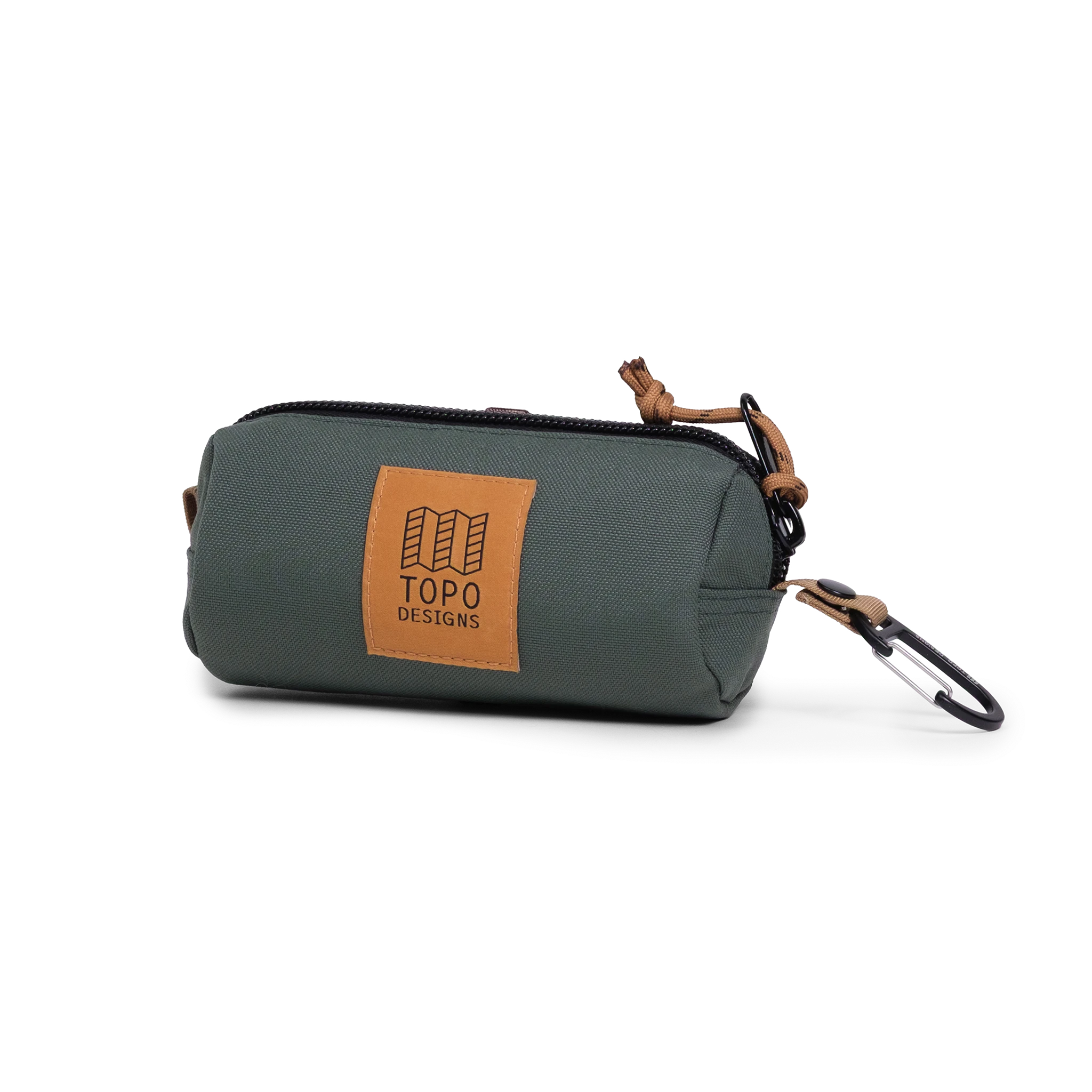 Front Quarter View of Topo Designs Burrito Bag in "Forest / Woodland"