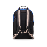 Back View of Topo Designs Commuter Backpack in "Classic Blue / Bone White"
