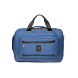 Front view of Topo Designs Global Pro 3-Way Briefcase in "Ocean Blue"