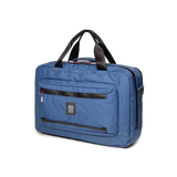 Front view of Topo Designs Global Pro 3-Way Briefcase in "Ocean Blue"