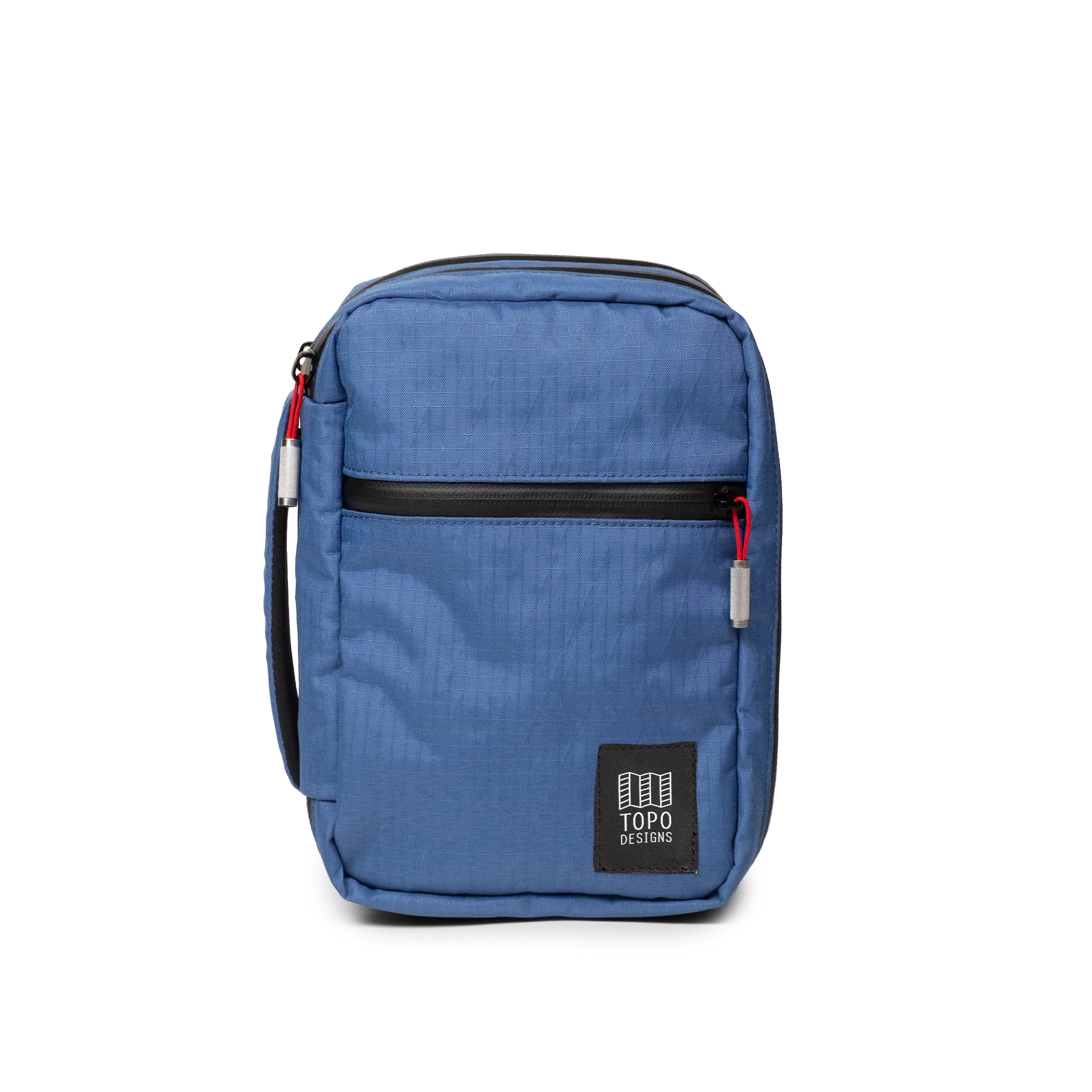 Front view of Topo Designs Global Pro Tech Case in "Ocean Blue"