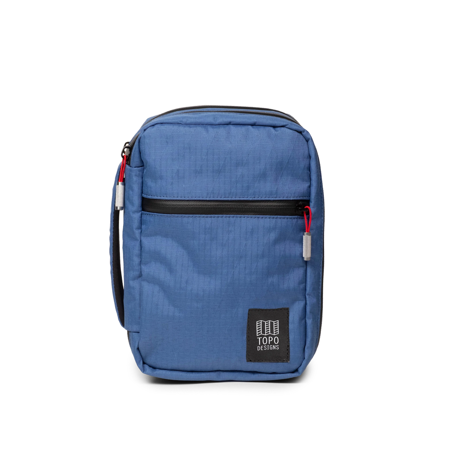 Front view of Topo Designs Global Pro Tech Case in "Ocean Blue"