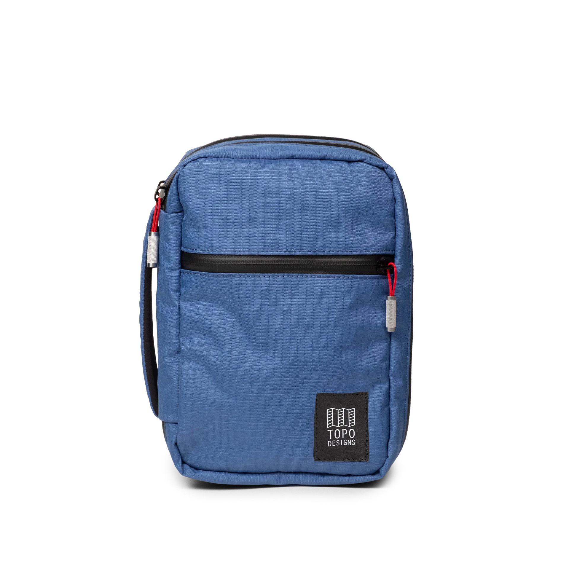 Front view of Topo Designs Global Pro Tech Case in "Ocean Blue"