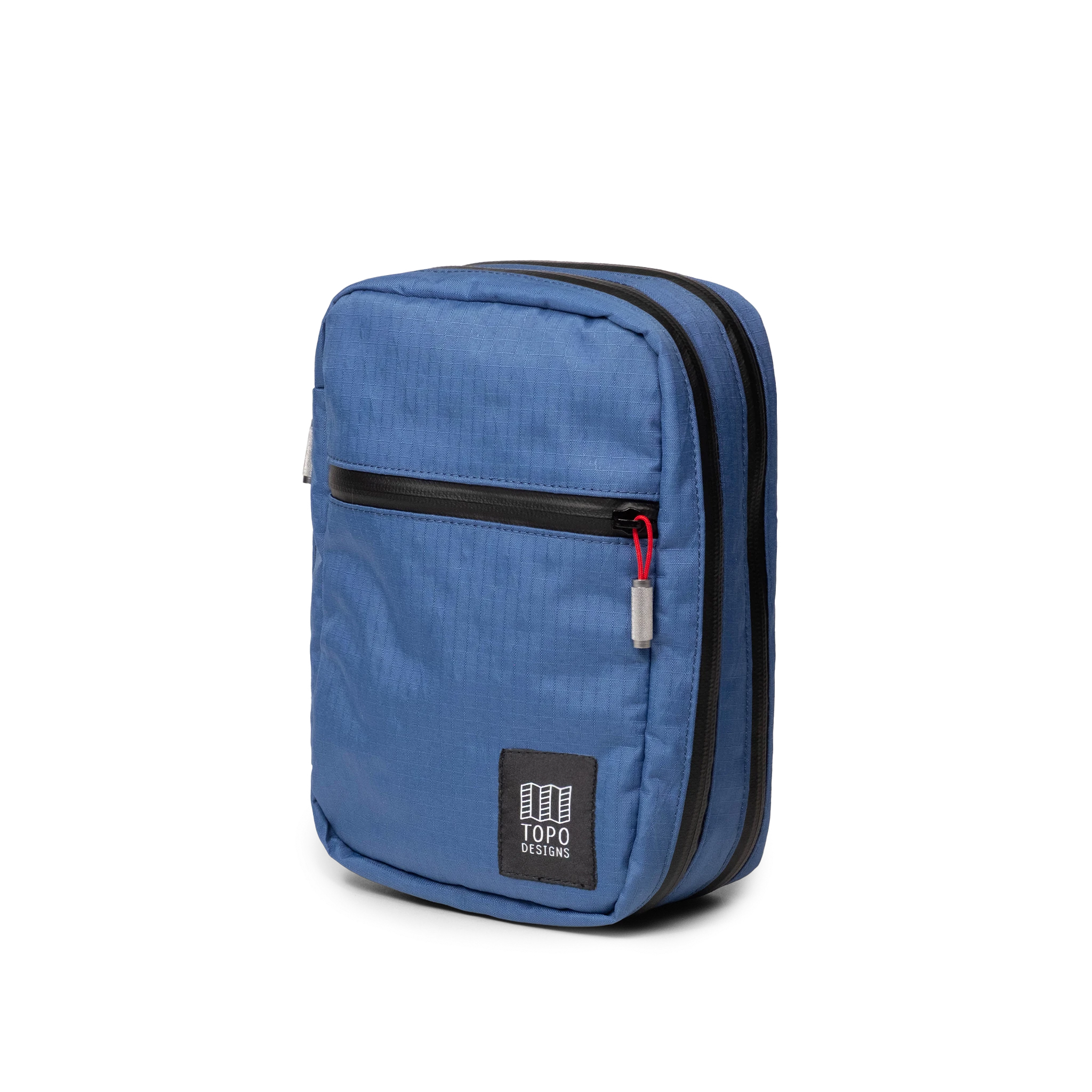Front view of Topo Designs Global Pro Tech Case in "Ocean Blue"