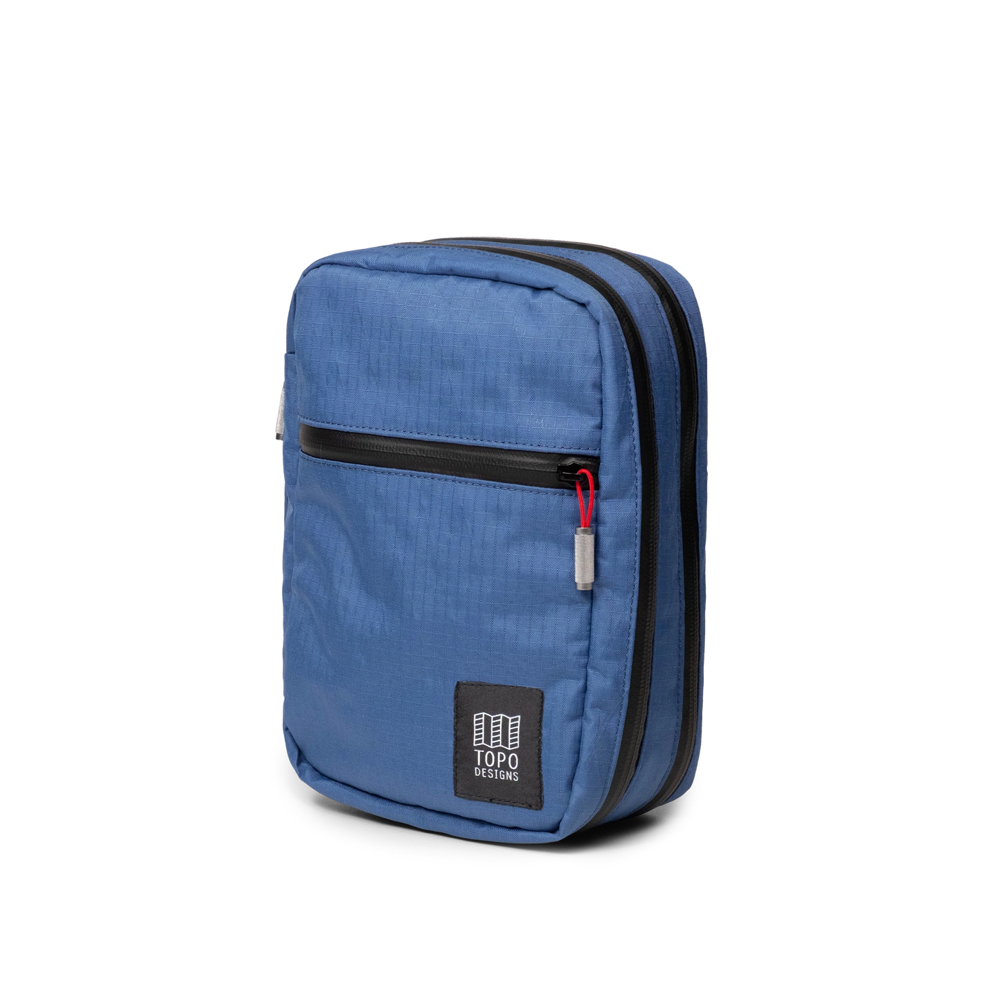 Front view of Topo Designs Global Pro Tech Case in "Ocean Blue"