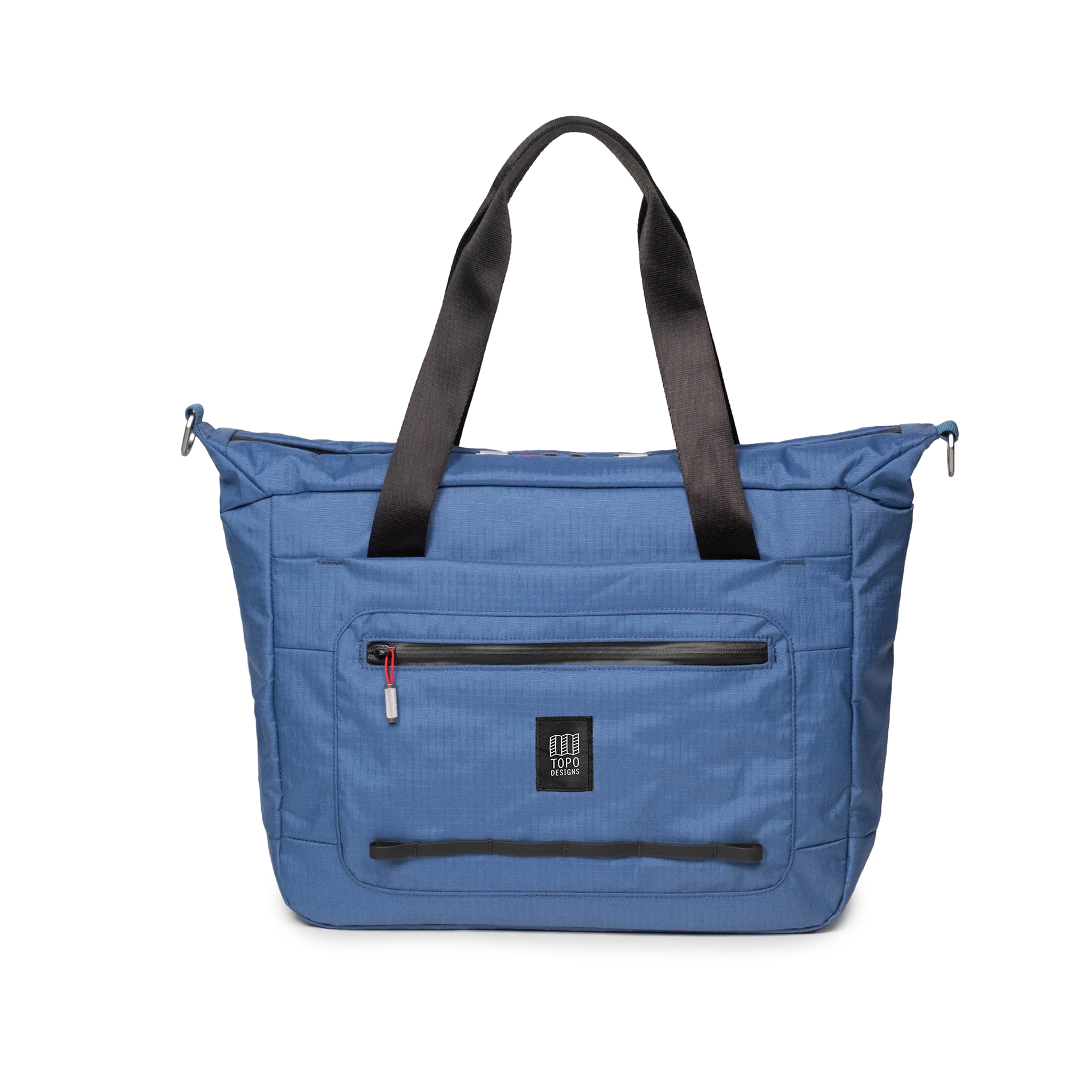 Front view of Topo Designs Global Pro Travel Tote in "Ocean Blue"