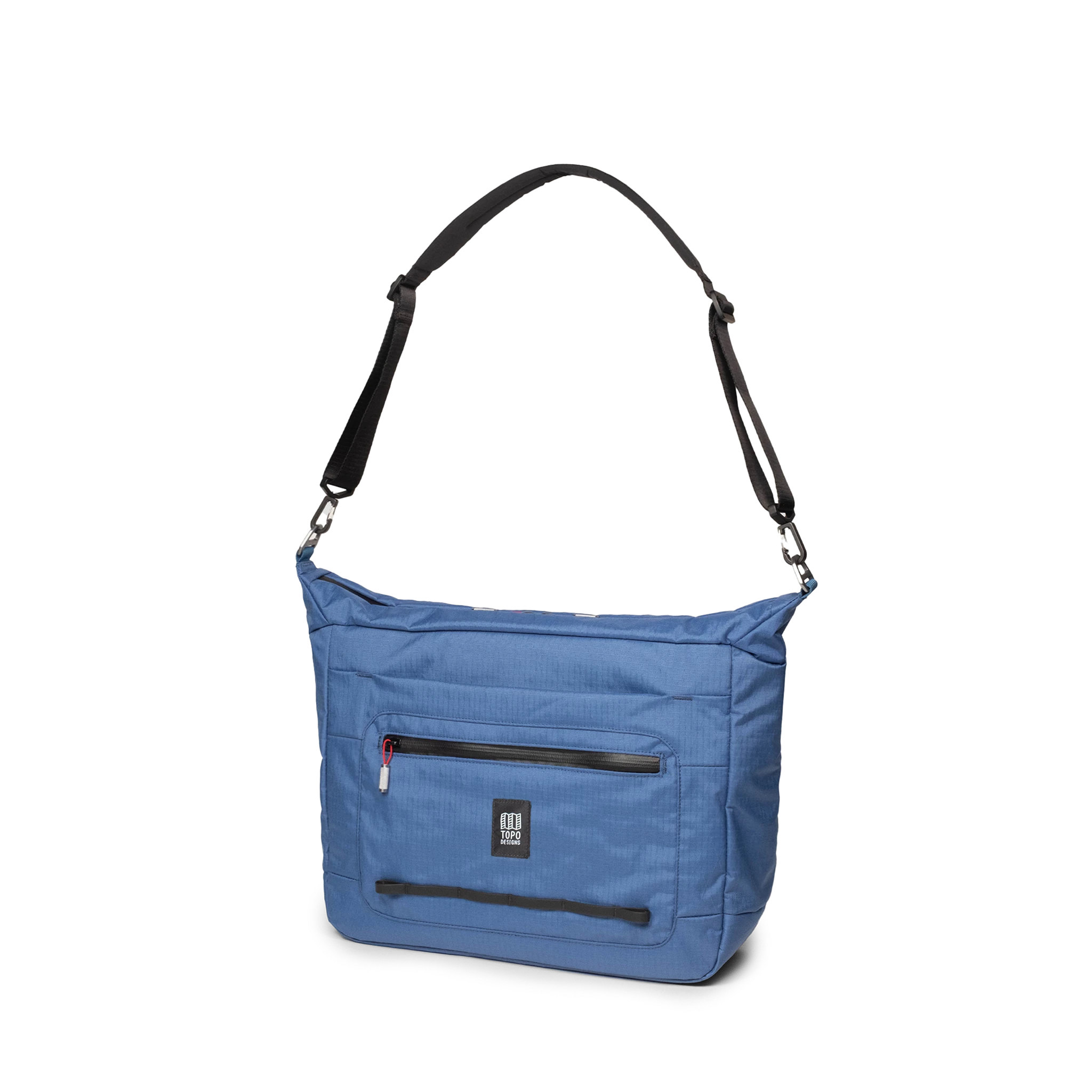 Front view of Topo Designs Global Pro Travel Tote in "Ocean Blue"