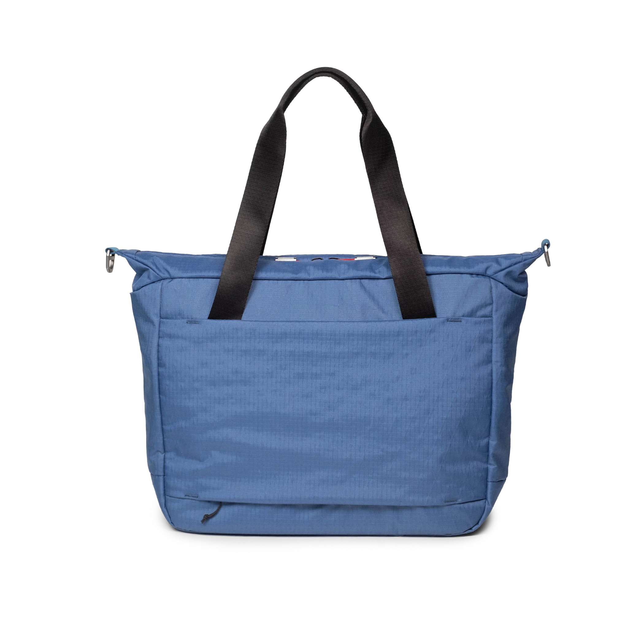 Back view of Topo Designs Global Pro Travel Tote in "Ocean Blue"
