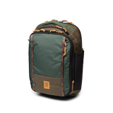 Front View of Topo Designs Global Travel Backpack  in "Woodland / Forest"