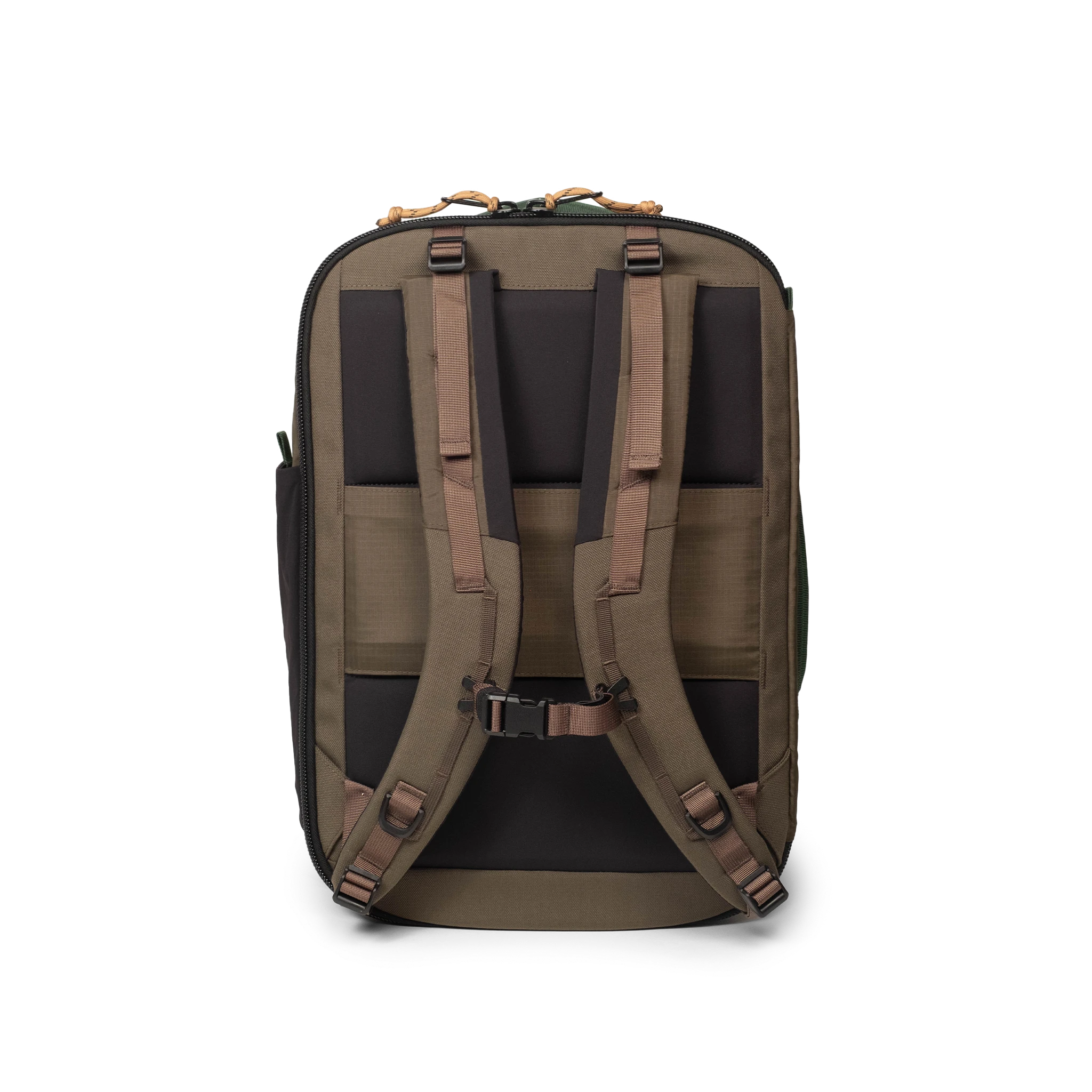 Back View of Topo Designs Global Travel Backpack  in "Woodland / Forest"