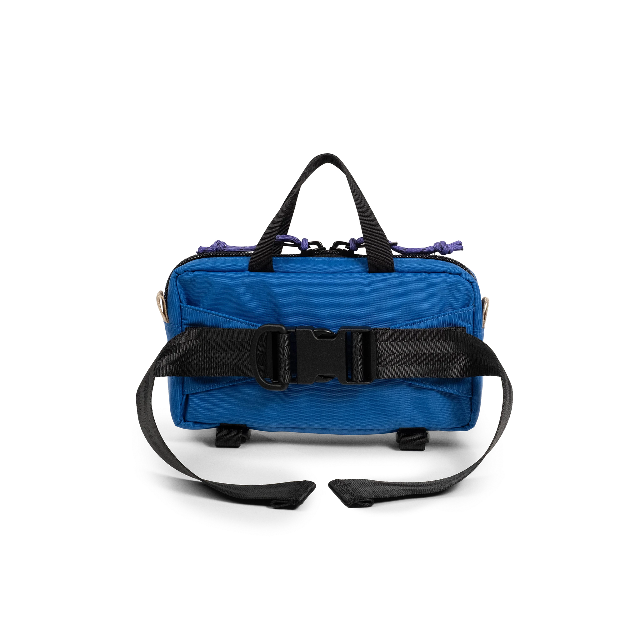 Back view of Topo Designs Mini Quick Pack in "Classic Blue"