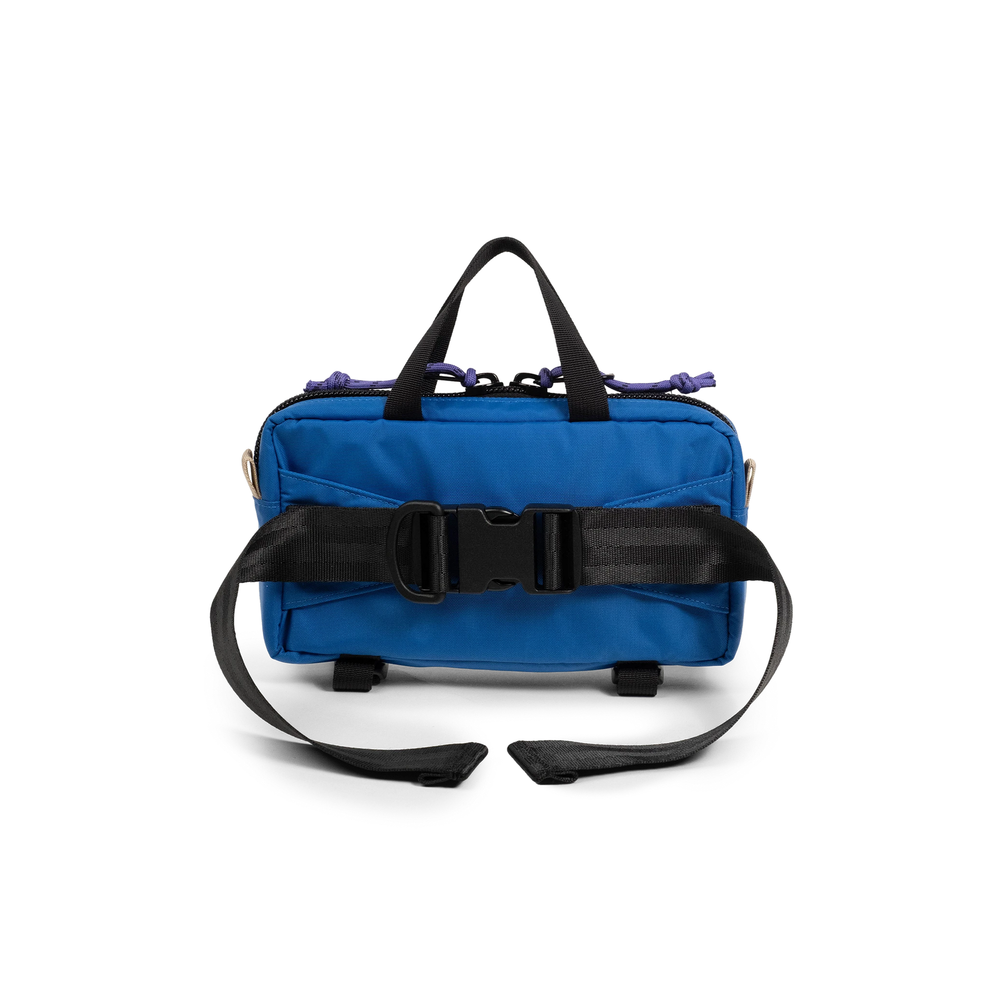 Back view of Topo Designs Mini Quick Pack in "Classic Blue"