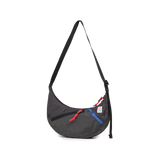 Front View of Topo Designs Moonlight Crossbody Bag in "Black / White Grid"