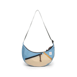 Front View of Topo Designs Moonlight Crossbody Bag in "River Blue / Cobblestone"