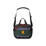Front View of Topo Designs Mountain Cross Bag in "Grid / Very Peri"