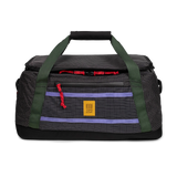 Front view of Topo Designs Mountain Duffel 40L in "Grid / Very Peri"