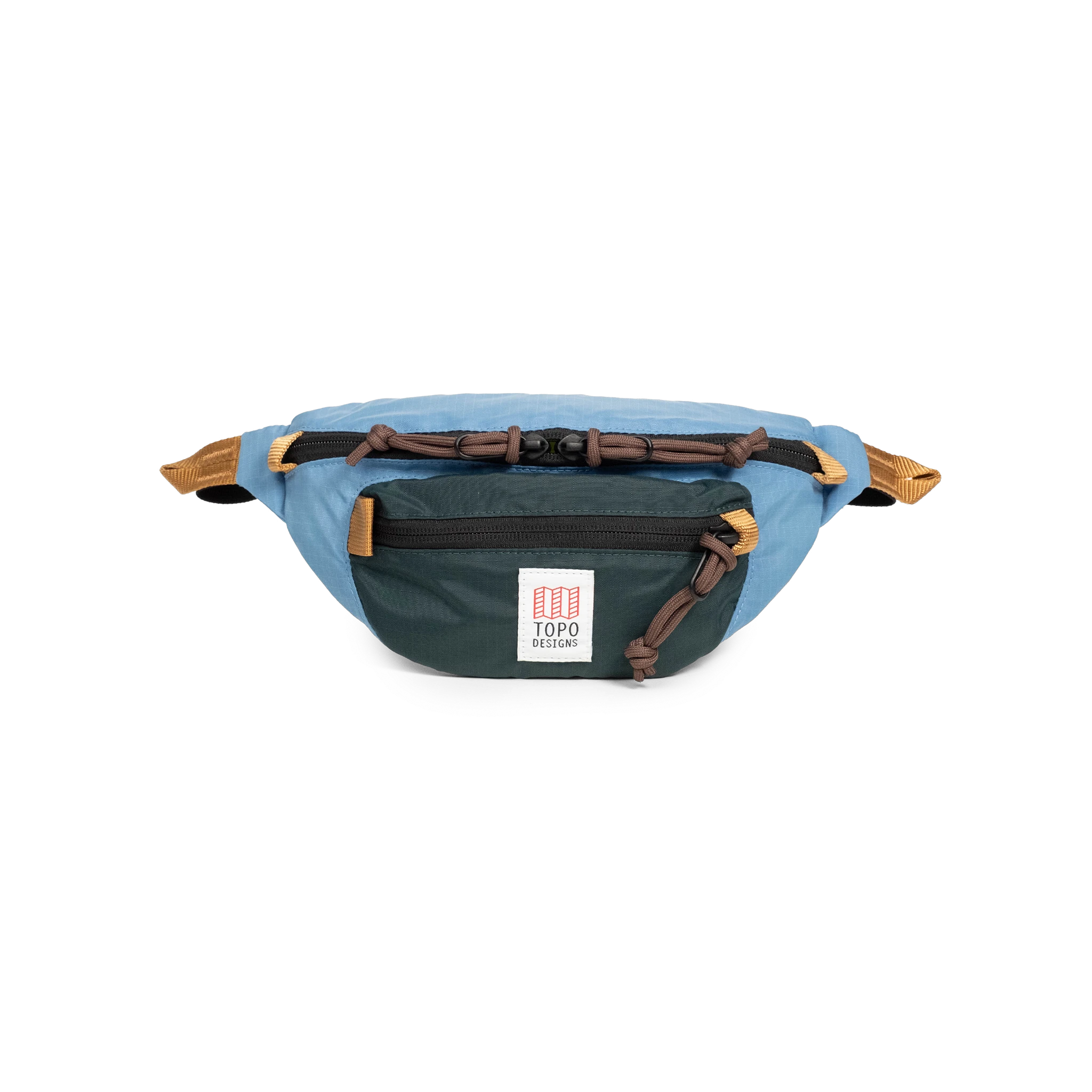 Topo Designs Mountain Waist Pack in "River Blue / Dark Pine"