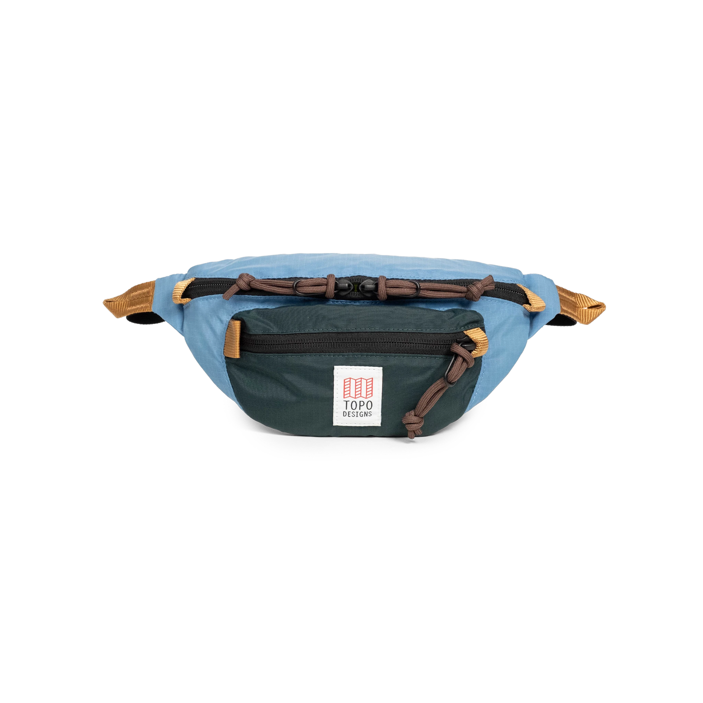 Topo Designs Mountain Waist Pack in "River Blue / Dark Pine"