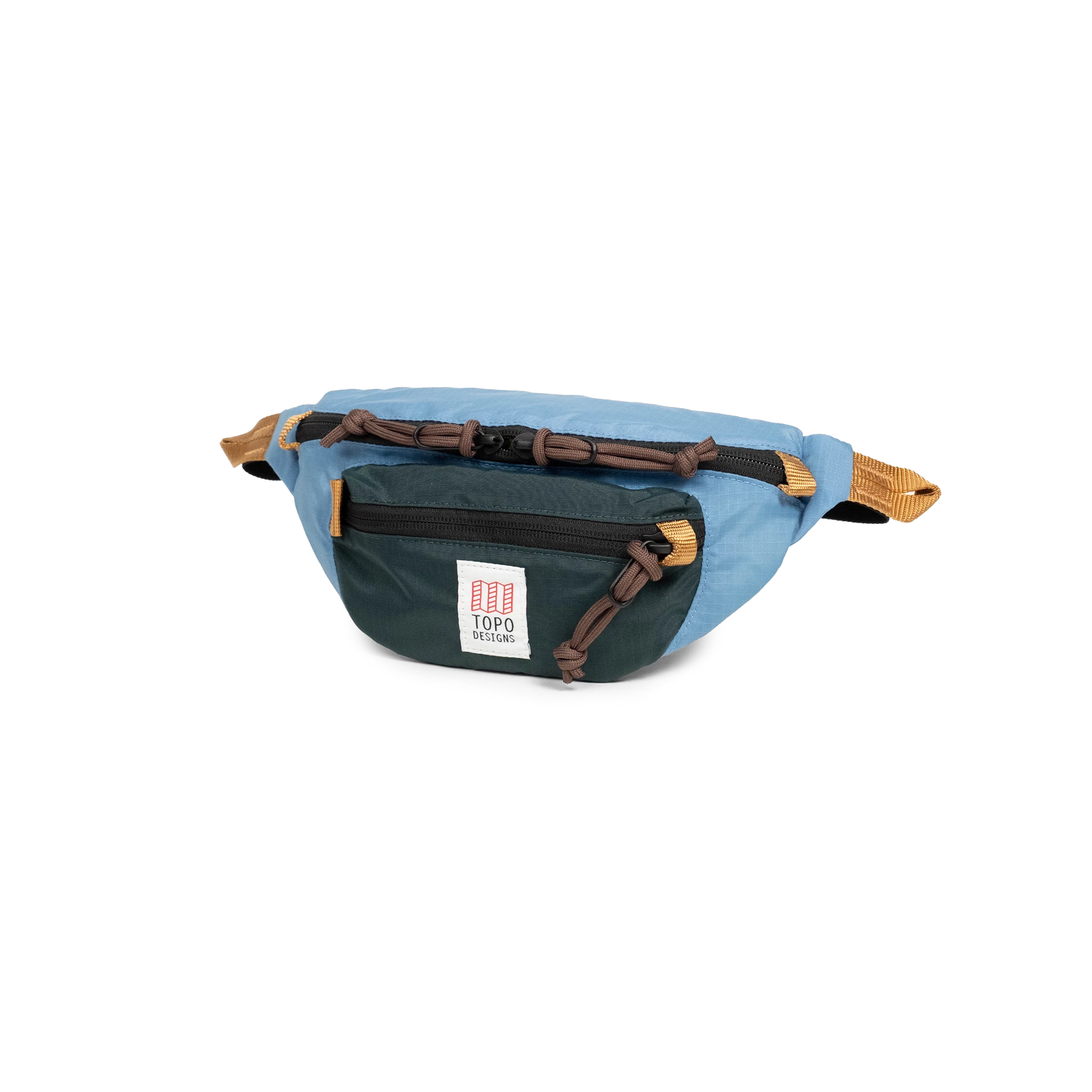 Topo Designs Mountain Waist Pack in "River Blue / Dark Pine"