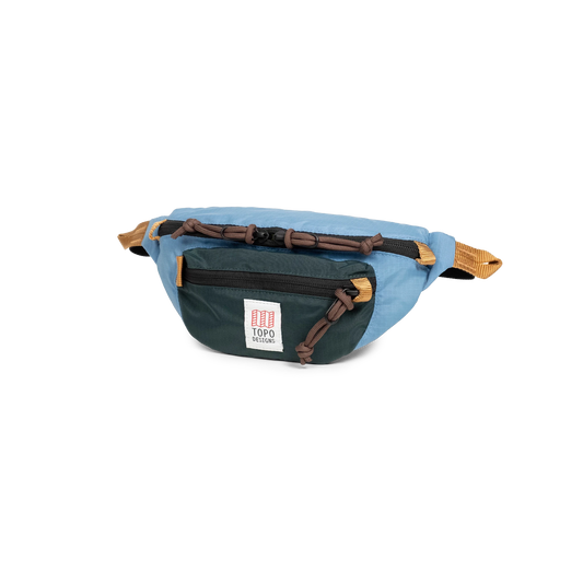 Topo Designs Mountain Waist Pack in "River Blue / Dark Pine"