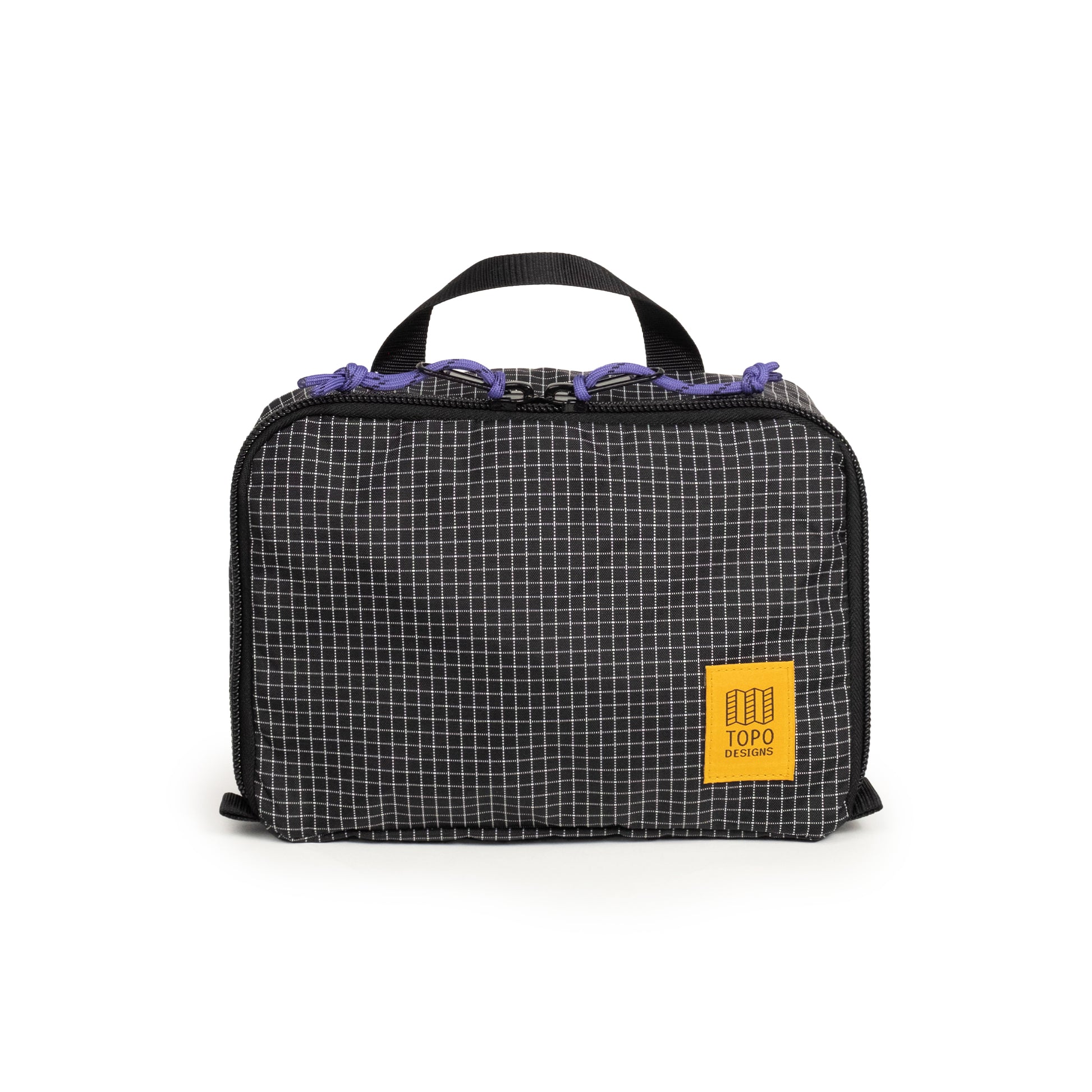 Topo Designs Pack Bag 5L in "Black / White Grid"