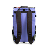 Back View of Topo Designs Rover Pack Classic in "Very Peri / Forest"