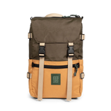 Front View of Topo Designs Rover Pack Classic in "Woodland / Brown Oak"