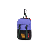 Front View of Topo Designs Rover Pack Micro in "Very Peri / Forest"