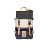 Front View of Topo Designs Rover Pack Mini in "Bone White / Pond Blue"