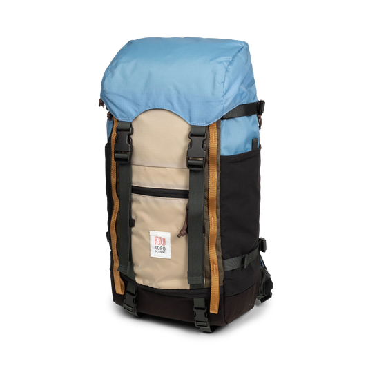 Front View of Topo Designs Rover Trail Pack 22L in "River Blue / Cobblestone"