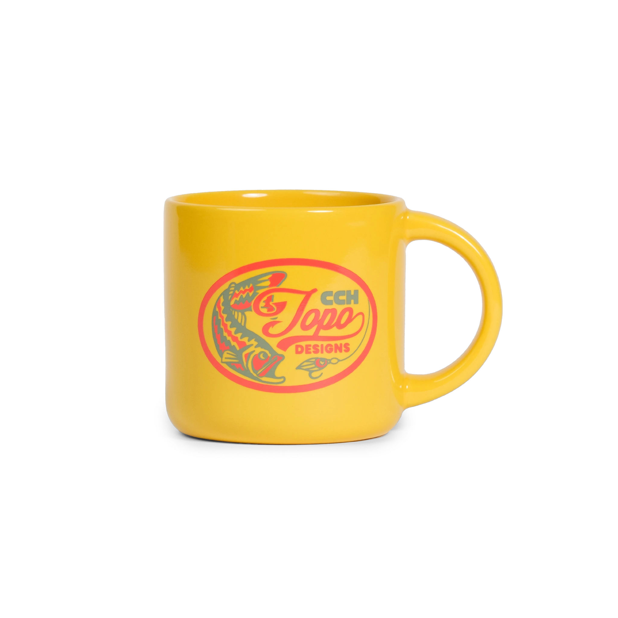 Topo Designs x CCH x Pine Printshop Mug - 14 oz in "Minolo Yellow"