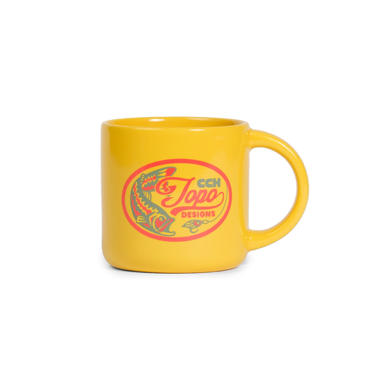 Topo Designs x CCH x Pine Printshop Mug - 14 oz in "Minolo Yellow"